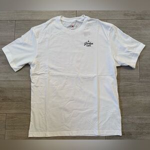 Men's Jordan Graphic AJ3 Latte Café IF3110-100 Tee T-Shirt White Black Sz Large